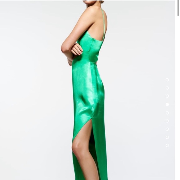 Zara Asymmetric satin effect dress - Picture 3 of 16